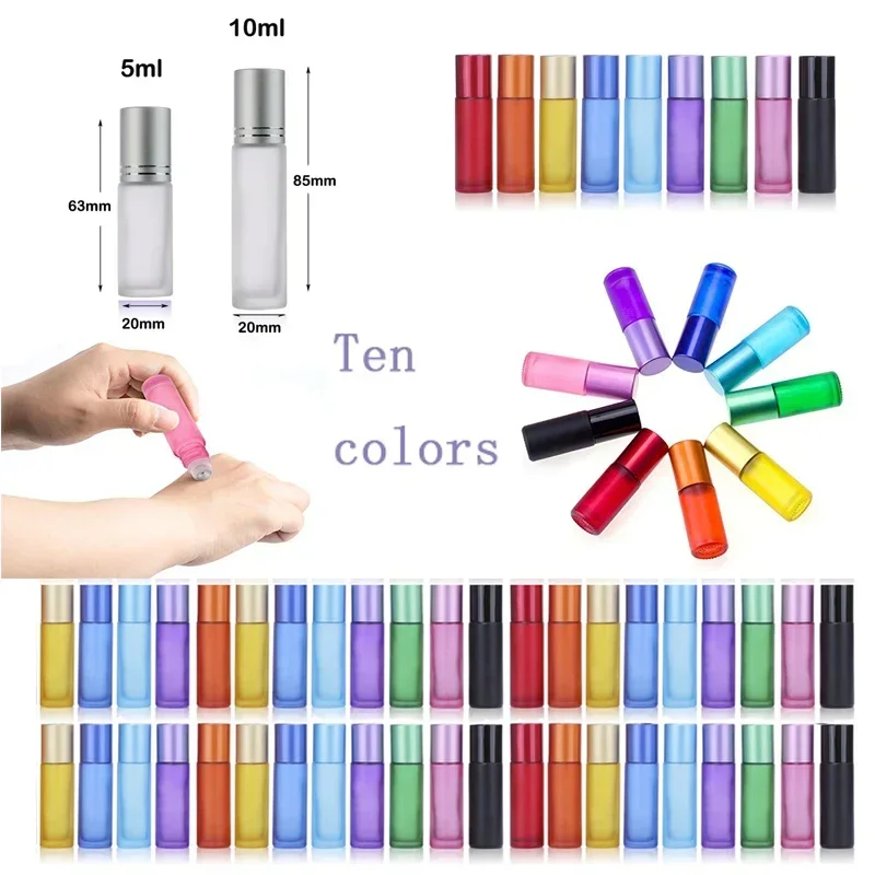 Perfume Fragrance Booster - Bouteilles à roulettes en verre dépoli